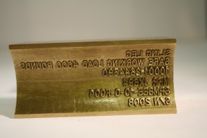 Concave Hot Stamping Die - Brass